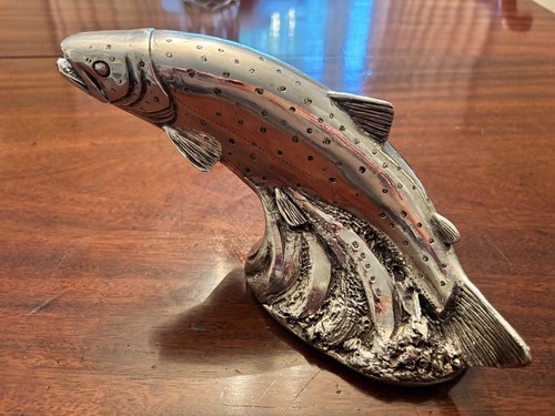 Scultura trofeo trota salmone - trota,