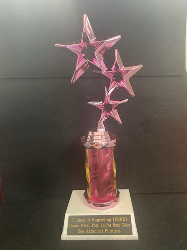 Trofeo stella rosa con - trofeo, 1/2"