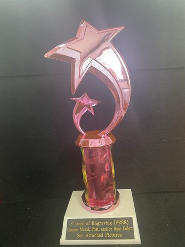 Trofeo stella cadente rosa - , 6"